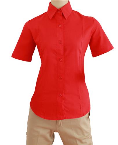 BLUSA SCANDALO CORT. MC LINO VENECIA ROJO 26-SCANDALO