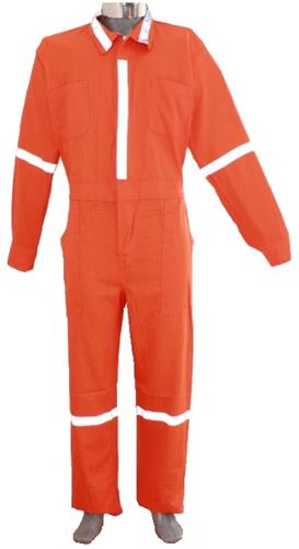 OVEROL GABARDINA 100% ALG C/CINTAS NARANJA 30-FRANJOE