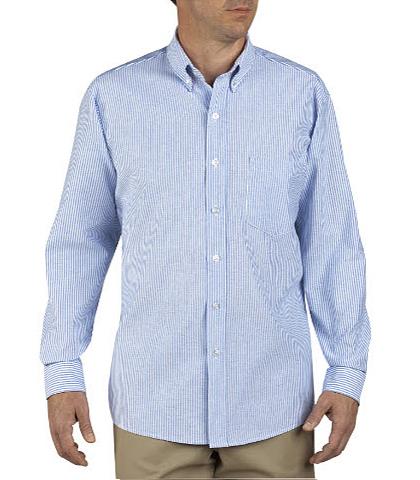 CAMISA DE TRABAJO BLUE/WHITE STRIP 60POL/40ALG SS36BS S TALL-DICKIES