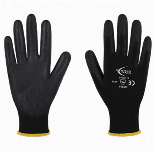 GUANTE DE NYLON CON POLIURETANO PU-NEGRO 51-600 L-DERMACARE