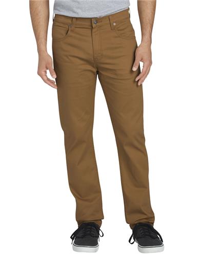 PANTALON GABARDINA CORTE AJUSTADO PIERNA ENTUBADA CAFE PATO 38x32-DICKIES