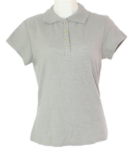 PLAYERA TIPO POLO ASSOLUTO DAMA GRIS PLATA S-ASSOLUTO