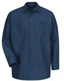 RSP14-CAMISA ML LISA DE TRABAJO INDUSTRIAL AZUL MARINO 2XL