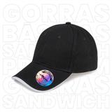 21GORDKP155-GORRA GABARDINA 100 ALG. 6 GAJOS DKPS #155 NEGRO