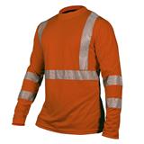 15CAMJYRECONA-CAMISA ECOFRIENDLY ML CUELLO REDONDO NARANJA CON REFLEJANTE