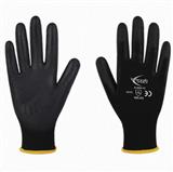5GUADER51600-GUANTE DE NYLON CON POLIURETANO PU-NEGRO 51-600 L