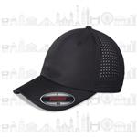 FITCAP GORRA BETA 100%POL, MICROPERFORADO VELCRO HT NEGRO #030-Fitcap