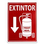 SEÑALAMIENTO EXTINTOR UNIDAD MOVIL 30X40-Genérico